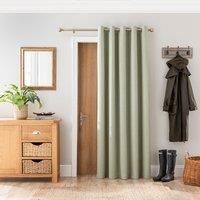 Luna Brushed Blackout Eyelet Door Curtain