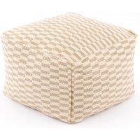 Rayna Rectangle Checkerboard Pouffe