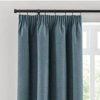 Luna Brushed Blackout Pencil Pleat Curtains