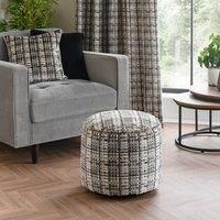 Roxana Cut Velvet Pouffe