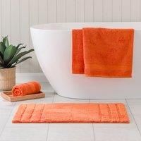 Luxury Cotton Textured Stripe Bath Mat