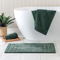 Luxury Cotton Textured Stripe Bath Mat