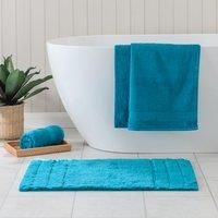 Luxury Cotton Textured Stripe Bath Mat