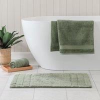 Luxury Cotton Textured Stripe Bath Mat