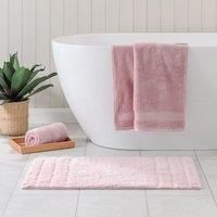Luxury Cotton Textured Stripe Bath Mat