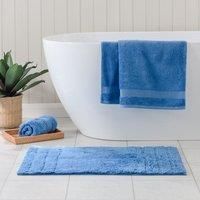 Luxury Cotton Textured Stripe Bath Mat