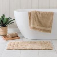 Luxury Cotton Textured Stripe Bath Mat
