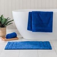 Luxury Cotton Textured Stripe Bath Mat