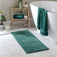 Luxury Cotton Textured Stripe Bath Runner
