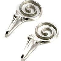 Spiral Curtain Hooks Matt Silver
