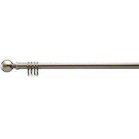 Ashton Metal Curtain Pole Satin Steel (Silver)