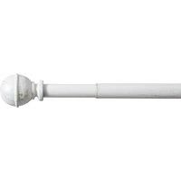 Vintage Ball Extendable Ivory Curtain Pole Dia. 25/28mm Cream