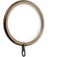 Pack of 6 Lined Metal Curtain Rings Dia. 28mm