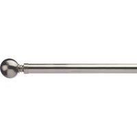 Ashton Metal Eyelet Curtain Pole Satin Steel (Silver)