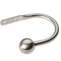 Pack of 2 Small Ball Holdbacks Satin Steel Silver