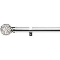 Sphere Chrome Eyelet Curtain Pole Dia. 28mm Chrome