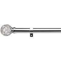 Sphere Chrome Eyelet Curtain Pole Dia. 28mm Chrome