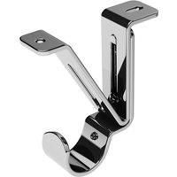 Pack of 3 Adjustable Ceiling Curtain Pole Brackets Chrome