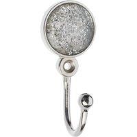 Glitter Ball Satin Steel Hooks Satin Steel (Silver)