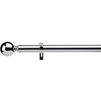 Ashton Metal Extendable Eyelet Curtain Pole Chrome