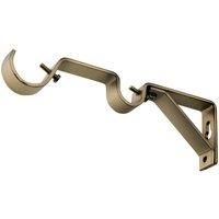 Pack of 3 Double Pole Brackets Brown