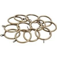 Mix and Match Pack of 12 Unlined Curtain Rings Dia. 28mm Brown