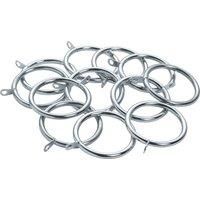 Mix and Match Pack of 12 Unlined Curtain Rings Dia. 28mm Chrome