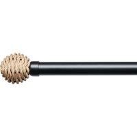 Wicker Finial Pair Matte Black