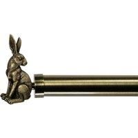 Hare Finial Pair Antique Brass