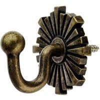 Art Deco Backplate Curtain Tieback Hooks