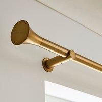 Flush Trumpet Fixed Metal Curtain Pole with Rings