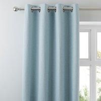 Hayden Duck-Egg Eyelet Curtains Blue
