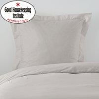 Non Iron Plain Dye Silver Continental Square Pillowcase Silver