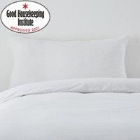 Non Iron Plain Dye White Bolster Pillowcase White