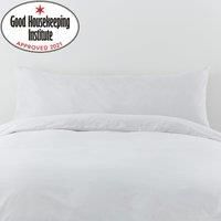 Non Iron Plain Dye White Large Bolster Pillowcase White