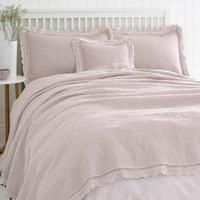 Lace Edge Blush Bedspread Blush (Pink)
