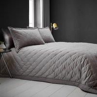 Valentina Velvet Silver Bedspread Silver