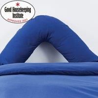 Non Iron Navy VShaped Pillowcase Navy