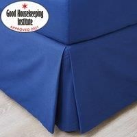 Non Iron Plain Dye Navy Pleated Valance Navy