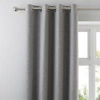 Jennings Grey Thermal Eyelet Curtains Grey