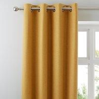 Jennings Ochre Thermal Eyelet Curtains Yellow