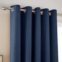 Jennings Navy Thermal Eyelet Curtains Navy Blue
