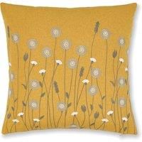 NEW Dunelm Scandi Floral Cushion 43cm x 43cm - Ochre Yellow