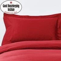 Non Iron Plain Dye Red Oxford Pillowcase