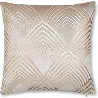 Cream Geometric Foil Cushion Cream