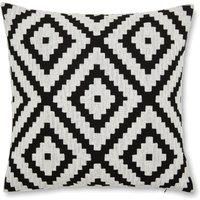 Geo Jewel Black And White Cushion Cover Black and White