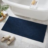 Navy Mini Bobble Bath Runner Navy Blue