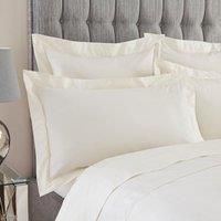 Dorma 400 Thread Count Percale Cream Oxford Pillowcase Cream