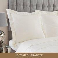 Dorma 400 Thread Count Percale Cream Continental Pillowcase Cream