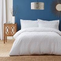 Mandalay White Duvet Cover and Pillowcase Set White